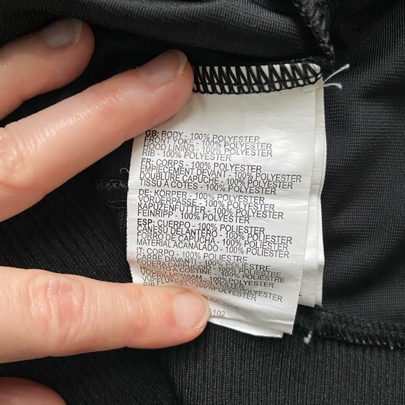 Bench XL polyester black and turquoise hooded jacket - Picture 8 of 9